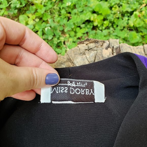 Miss Dorby Petite Women's Purple Blazer - Picture 6 of 6